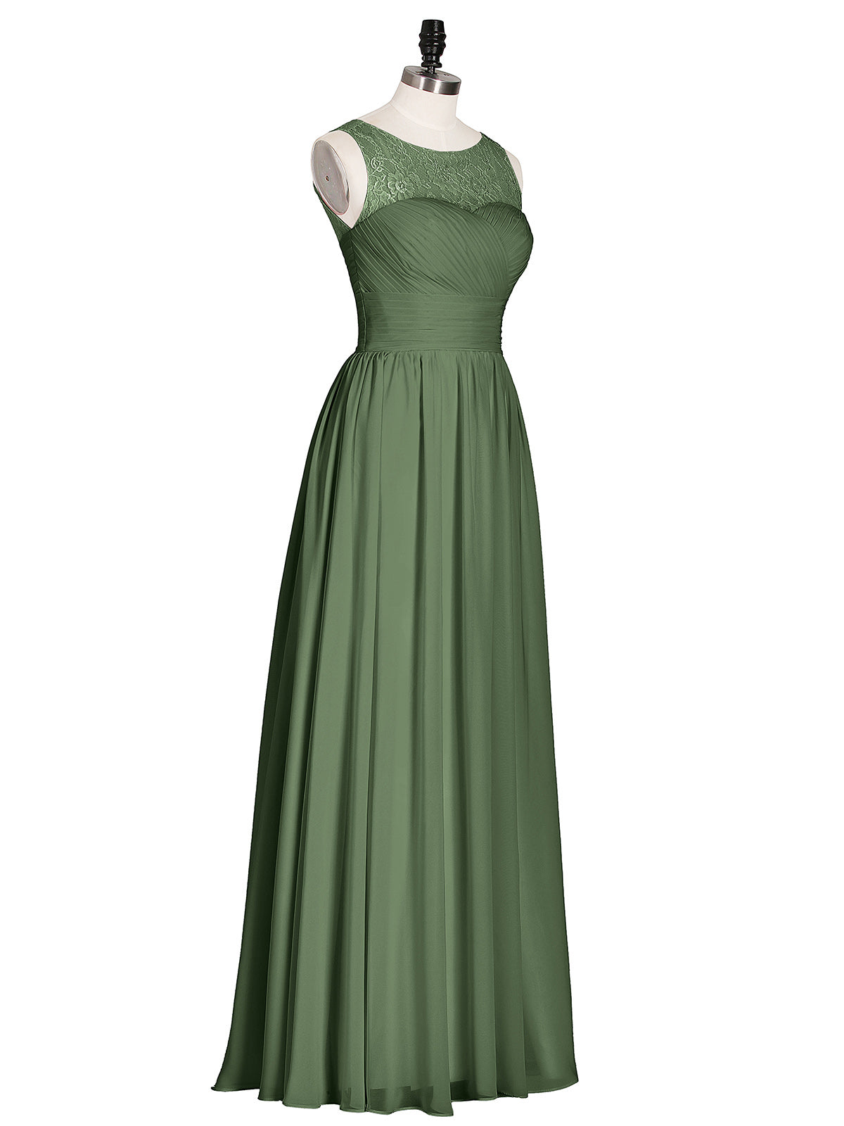 Poppy Corto Vestido De Dama De Honor Hasta La Rodilla Con Escote En V Verde Oliva Tallas Grandes
