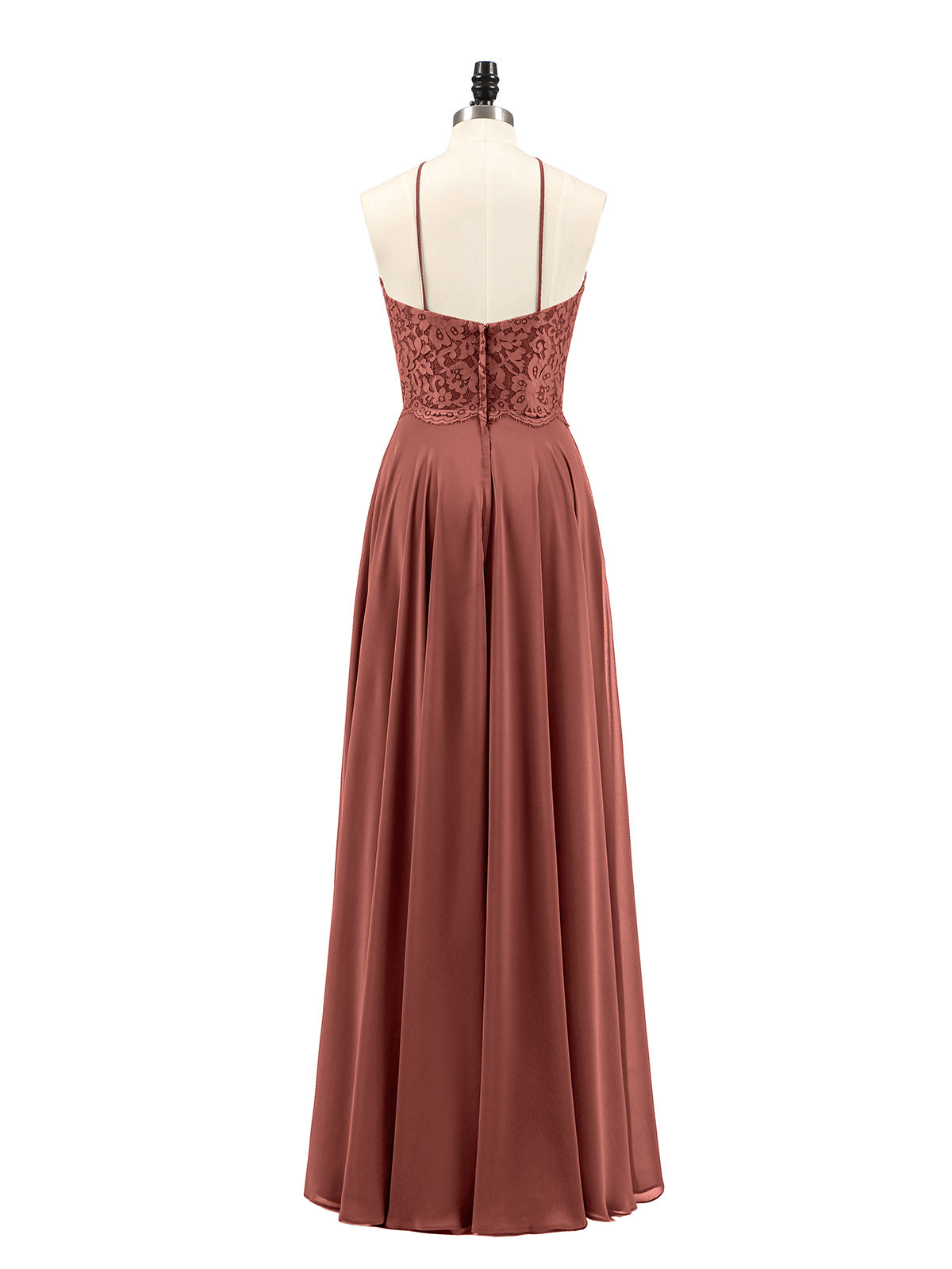 Tallulah Encaje Y Gasa Vestido De Dama De Honor Terracota