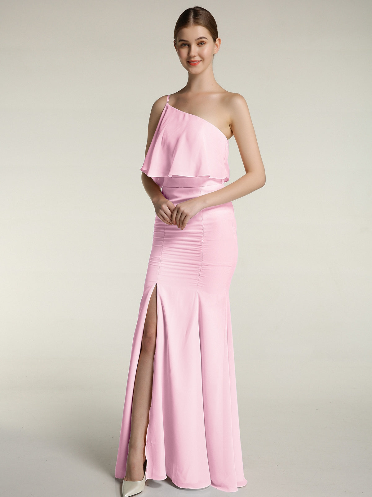 Unas Vestido Rosa Chicle Combinaciones Vestidos Sirena De Un Solo