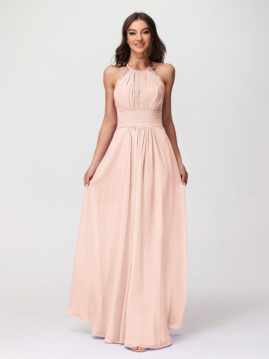 Femeninos y elegantes | Compra ahora vestidos de dama de honor en tono rosa  perla – babaroni-es