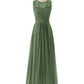 Alice Encaje Y Gasa Vestido Con Cremallera En Espalda Verde Oliva Tallas Grandes