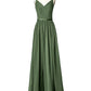 Annabelle Doble Tirantes Gasa Vestidos De Dama De Honor Verde Oliva Tallas Grandes