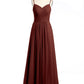 Vestidos con cuerpo plisado y tirantes finos cruzados Terracota