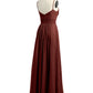 Vestidos con cuerpo plisado y tirantes finos cruzados Terracota