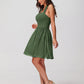 Delphine Cabestro Novio Gasa Vestidos Cortos Verde Oliva Tallas Grandes