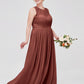 Edith Espejismo Vestido De Dama De Honor Hasta El Topillo Terracota Tallas Grandes