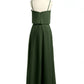 Vestidos sencillos de dama de honor con tirantes finos Verde Oliva Tallas Grandes