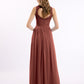 Gwendolyn Encaje Y Gasa Largo Corte De Dama De Honor Terracota Tallas Grandes
