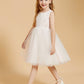 Vestidos De Niña De Las Flores Sin Mangas Con Parte Superior De Encaje