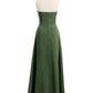 Joanne Sin Tirante Novio Gasa Vestidos Verde Oliva Tallas Grandes