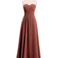 Joanne Sin Tirante Novio Gasa Vestidos Terracota Tallas Grandes