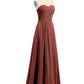 Joanne Sin Tirante Novio Gasa Vestidos Terracota Tallas Grandes