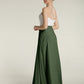 Vestidos largos de chiffon con cuerpo de encaje marfil Verde Oliva Tallas Grandes