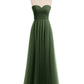 Vestidos de tul con escote en corazón sin tirantes y lazo Verde Oliva Tallas Grandes