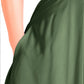 Olga Corto Gasa Vestido De Dama De Honor Con Bolsillo Verde Oliva Tallas Grandes