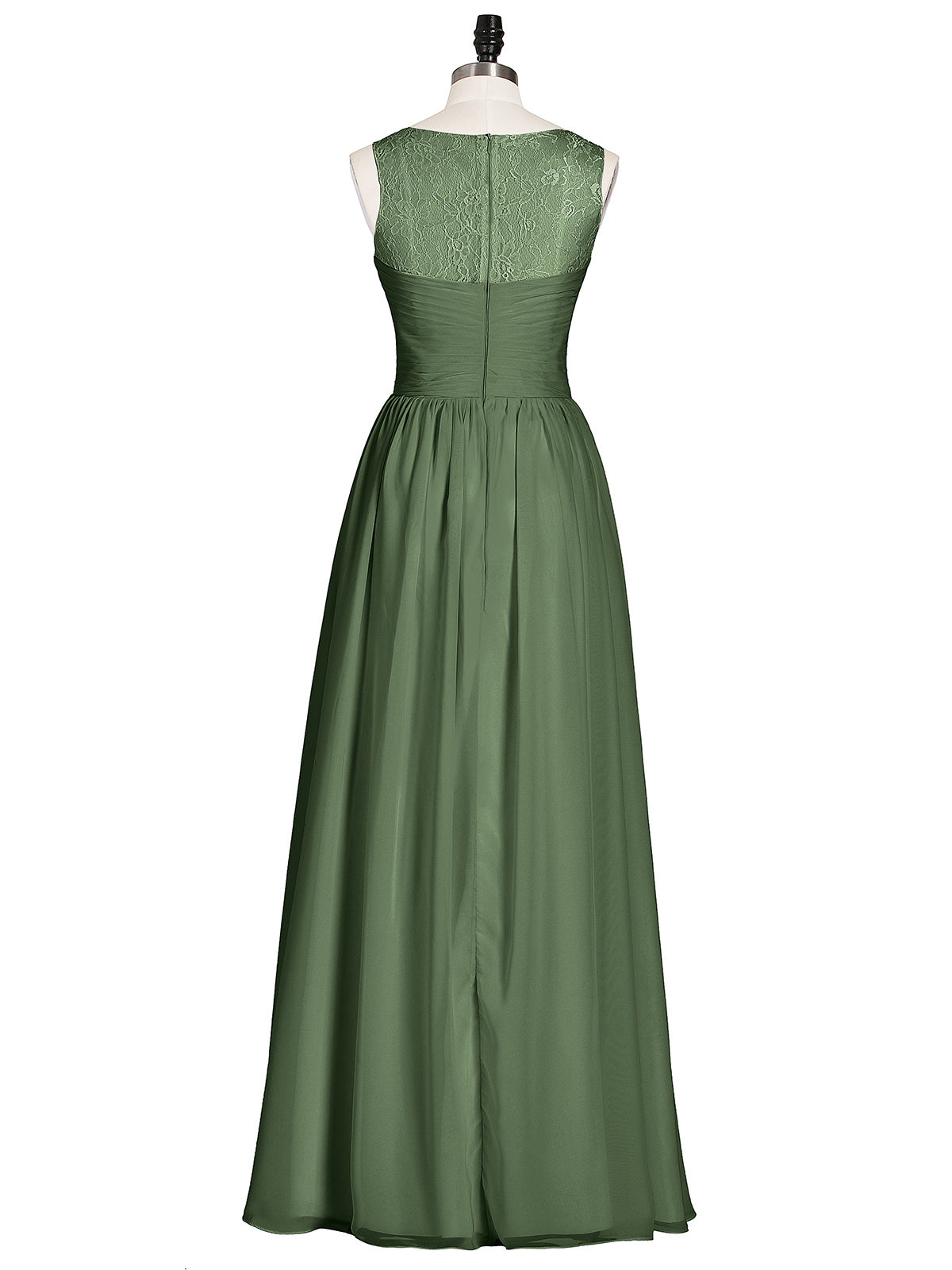 Poppy Corto Vestido De Dama De Honor Hasta La Rodilla Con Escote En V Verde Oliva Tallas Grandes