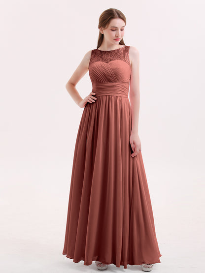 Poppy Corto Vestido De Dama De Honor Hasta La Rodilla Con Escote En V Terracota