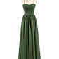 Quintina Tirante Espagueti Novio Gasa Vestido Verde Oliva Tallas Grandes