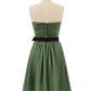 Rosemary Novio Corto Vestido Con Faja Negra Verde Oliva Tallas Grandes