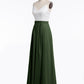 Vestidos de falda de chiffon con cuerpo de encaje marfil y abertura Verde Oliva Tallas Grandes