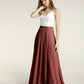 Vestidos de falda de chiffon con cuerpo de encaje marfil y abertura Terracota Tallas Grandes