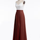 Vestidos de falda de chiffon con cuerpo de encaje marfil y abertura Terracota Tallas Grandes