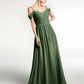 Simona Gasa Vestido De Dama De Honor Con Corpino Plisado Verde Oliva Tallas Grandes
