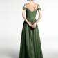 Simona Gasa Vestido De Dama De Honor Con Corpino Plisado Verde Oliva Tallas Grandes