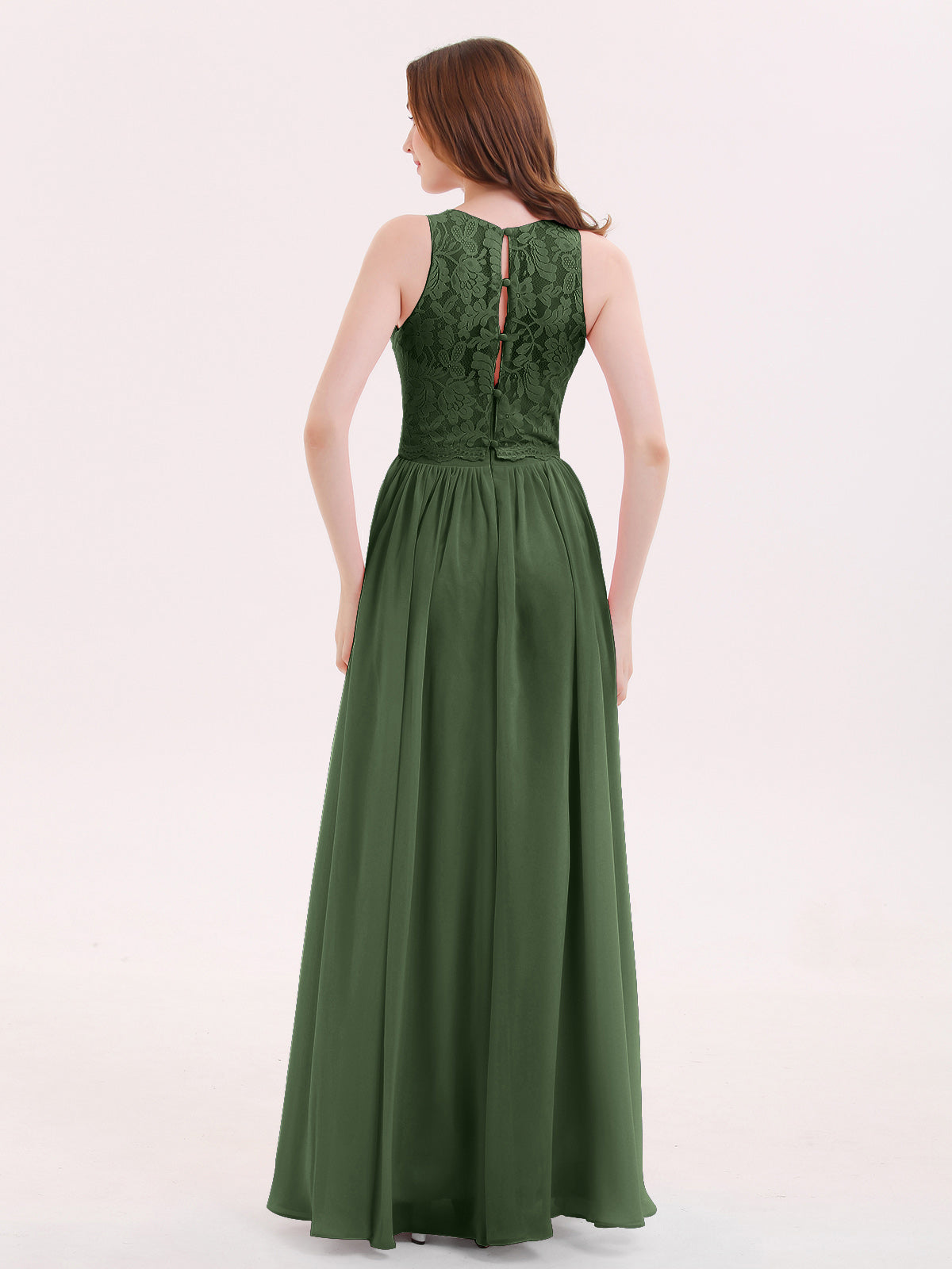 Suzanne Encaje Largo Vestido Con Novio Espejismo Verde Oliva Tallas Grandes