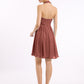 Vestidos cortos de dama de honor de chiffon estilo halter Terracota