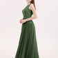Tabitha Encaje Corpino Gasa Falda Largo Vestido Verde Oliva Tallas Grandes