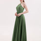 Tallulah Encaje Y Gasa Vestido De Dama De Honor Verde Oliva Tallas Grandes
