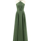Tallulah Encaje Y Gasa Vestido De Dama De Honor Verde Oliva Tallas Grandes