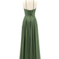 Tallulah Encaje Y Gasa Vestido De Dama De Honor Verde Oliva Tallas Grandes