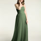 Vestidos de tul sin tirantes con escote en corazón y lazo Verde Oliva Tallas Grandes