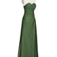 Verna Sin Tirante Novio Vestido Con Apertura Verde Oliva Tallas Grandes