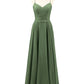 Veronica Tirante Espagueti Encaje Vestido Con Espalda Corse Verde Oliva Tallas Grandes