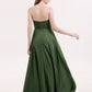 Wendy Sin Tirante Novio Maxi Vestido De Dama De Honor Verde Oliva Tallas Grandes