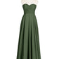 Wendy Sin Tirante Novio Maxi Vestido De Dama De Honor Verde Oliva Tallas Grandes