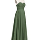 Wendy Sin Tirante Novio Maxi Vestido De Dama De Honor Verde Oliva Tallas Grandes