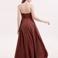 Wendy Sin Tirante Novio Maxi Vestido De Dama De Honor Terracota