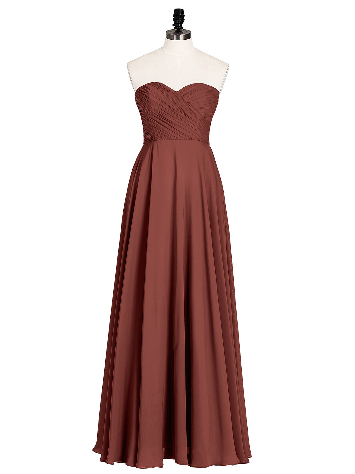 Wendy Sin Tirante Novio Maxi Vestido De Dama De Honor Terracota Tallas Grandes
