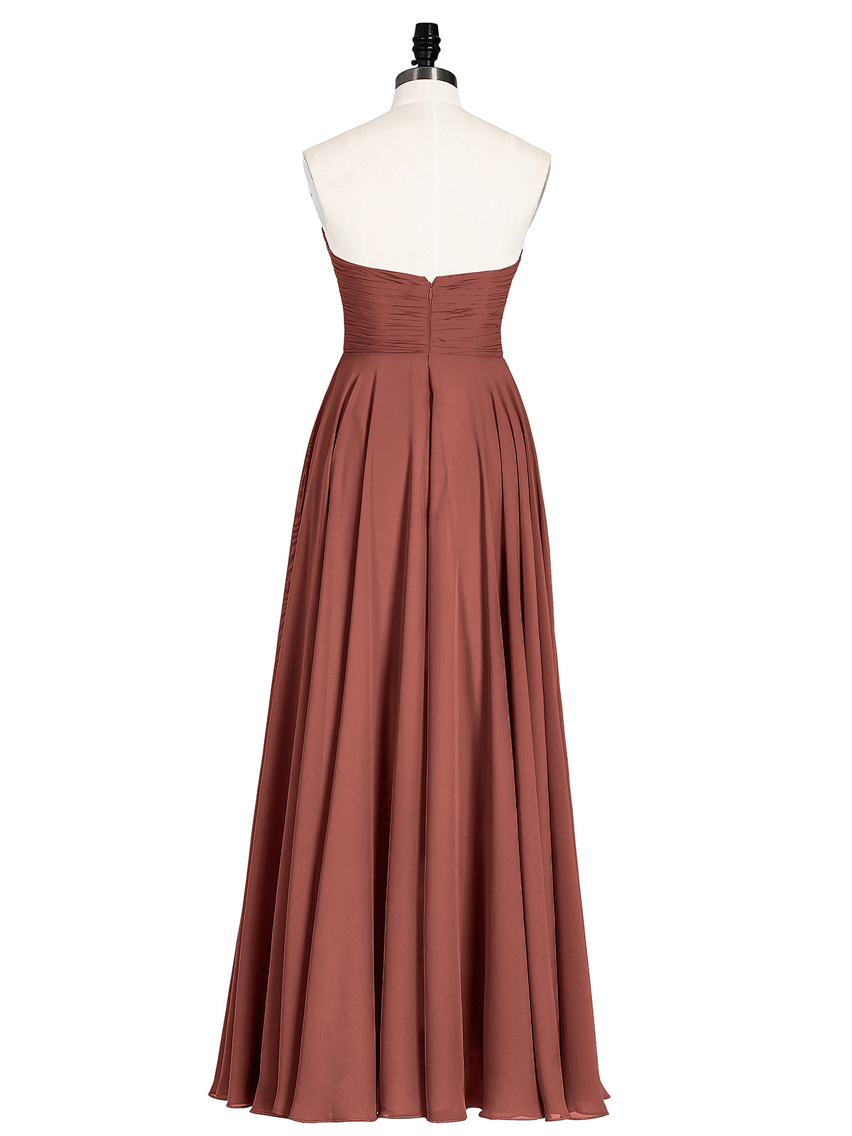 Wendy Sin Tirante Novio Maxi Vestido De Dama De Honor Terracota Tallas Grandes