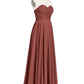 Wendy Sin Tirante Novio Maxi Vestido De Dama De Honor Terracota
