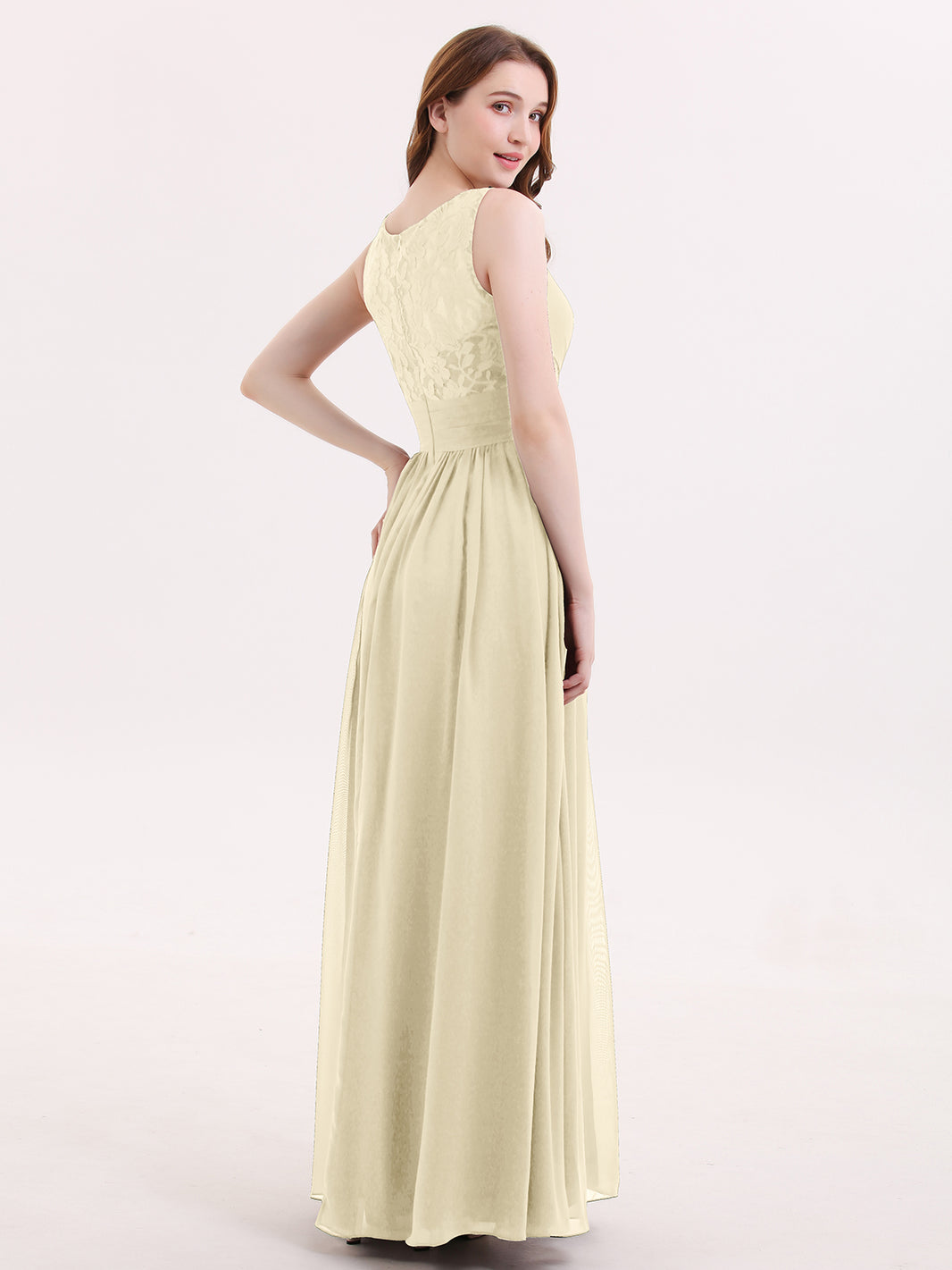 Alaia Cabestro Gasa Largo Corte Con Encaje Tirante Dark Green Tallas Grandes