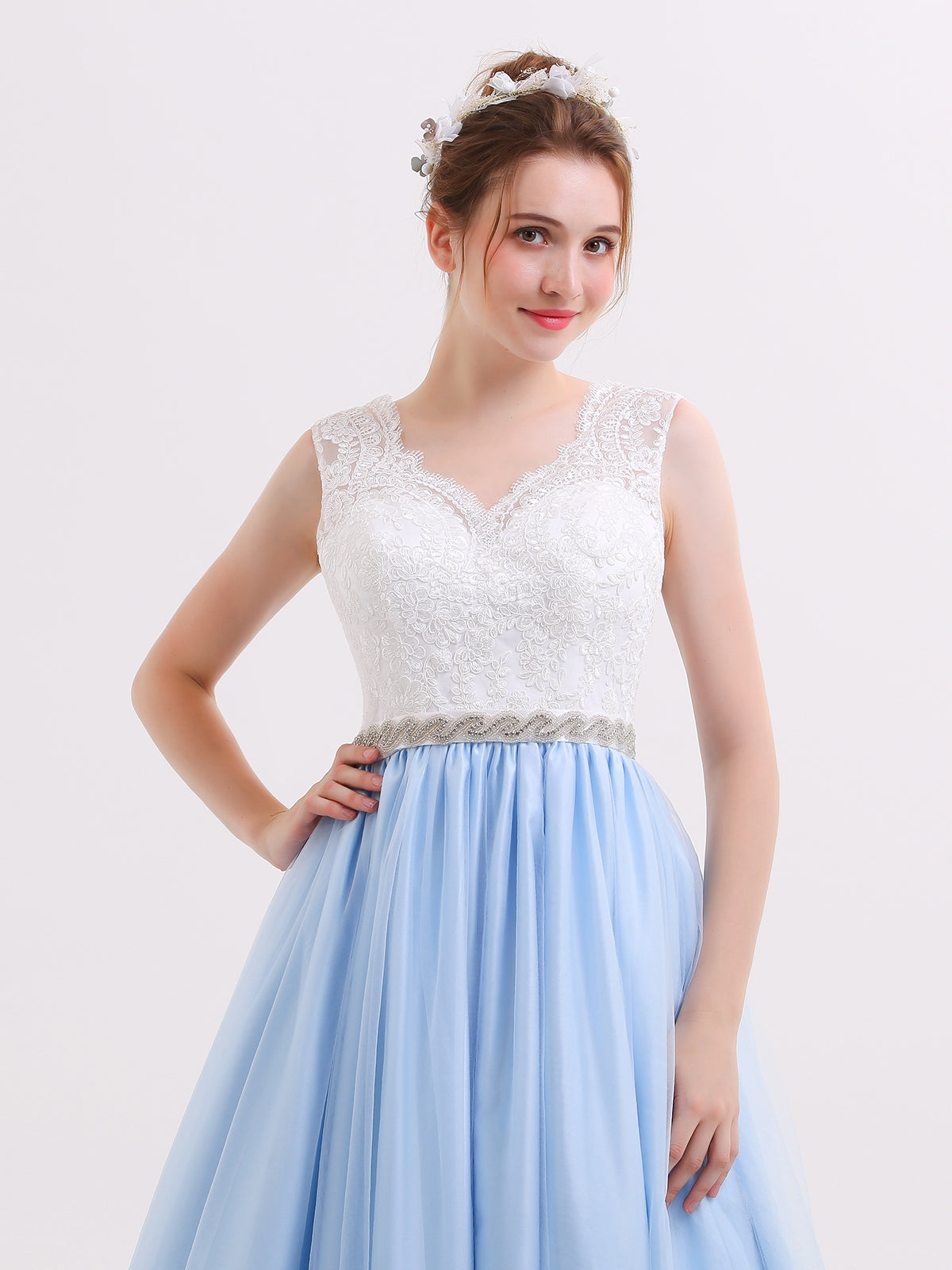 Casual Vestidos Color Azul Cielo Vestido Azul Con Que Color De